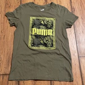 NWOT Green Logo Puma Tee Size XS